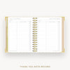 Day Designer 2026-27 mini weekly planner: Ticking Stripe cover with thank you notes pages