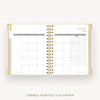 Day Designer 2026-27 mini weekly planner: Ticking Stripe cover with monthly calendar