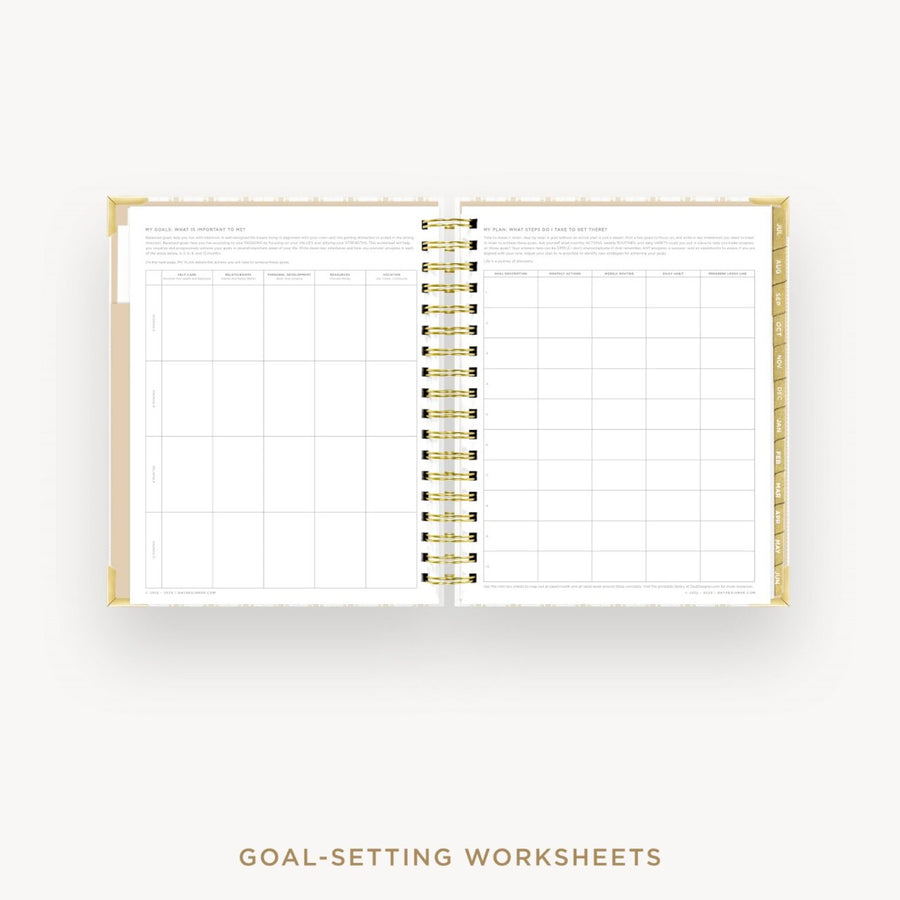 Day Designer 2026-27 daily planner: Ticking Stripe cover with goals worksheet