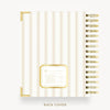Day Designer 2026-27 mini weekly planner: Ticking Stripe cover with back cover with gold detail
