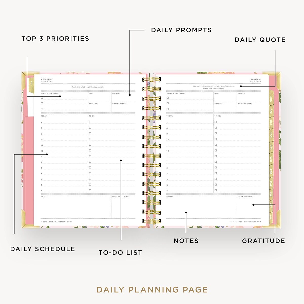 2026-27 Mini Daily Planner: Heirloom