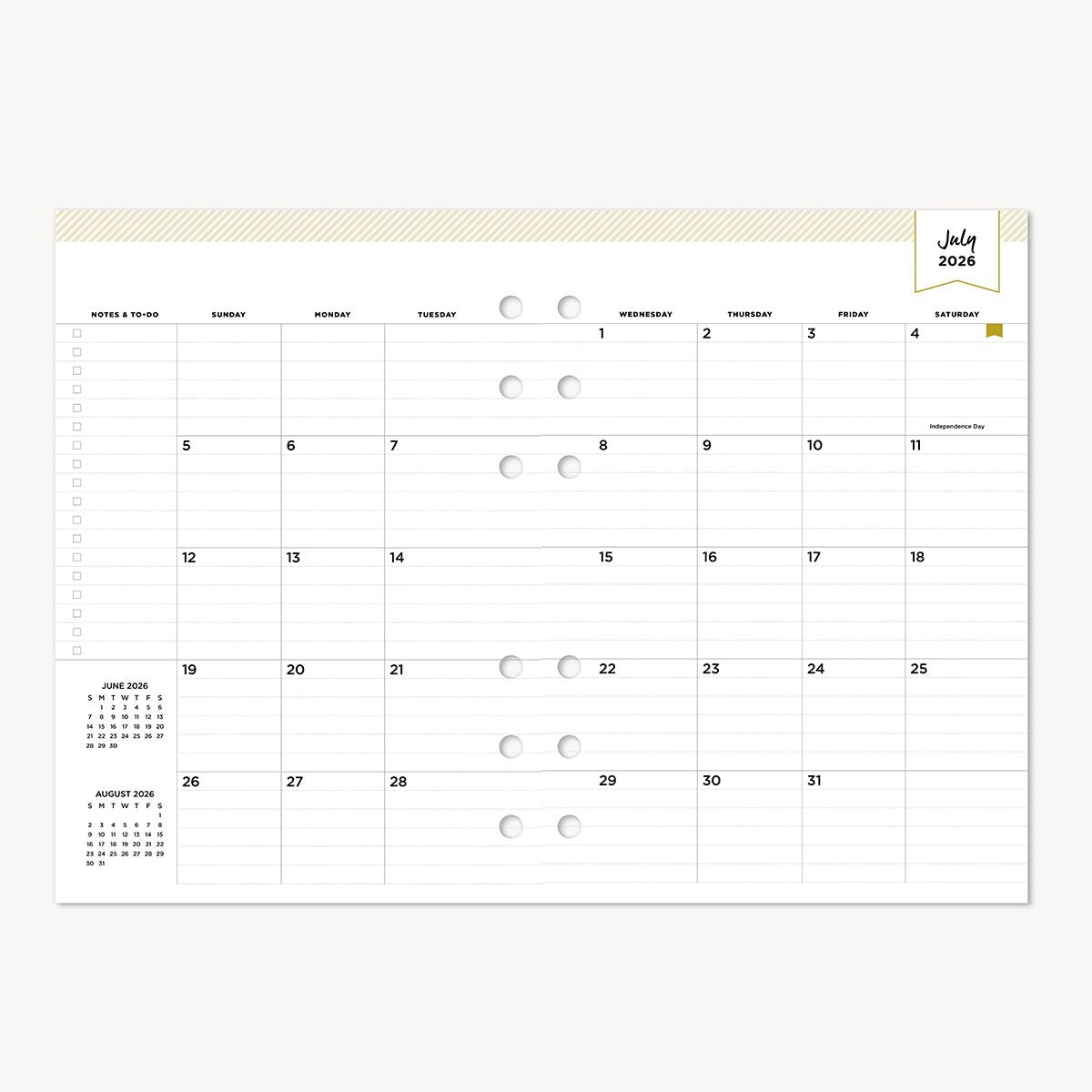 A5 Planner Inserts: 2026-27 Weekly/Monthly A5 (Academic Year)
