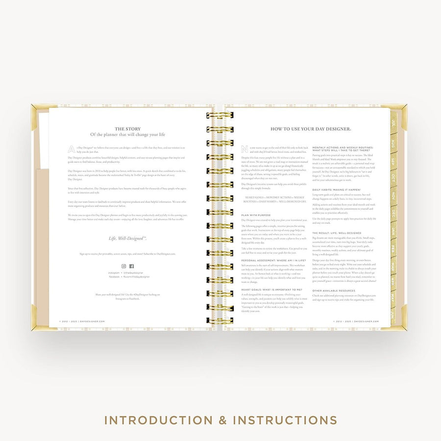 Day Designer 2026-27 mini weekly planner: Ticking Stripe cover with introduction