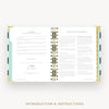 Day Designer 2026 weekly planner: black stripe cover with introduction