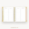Day Designer 2026-27 mini weekly planner: Ticking Stripe cover with favorite books and movies pages