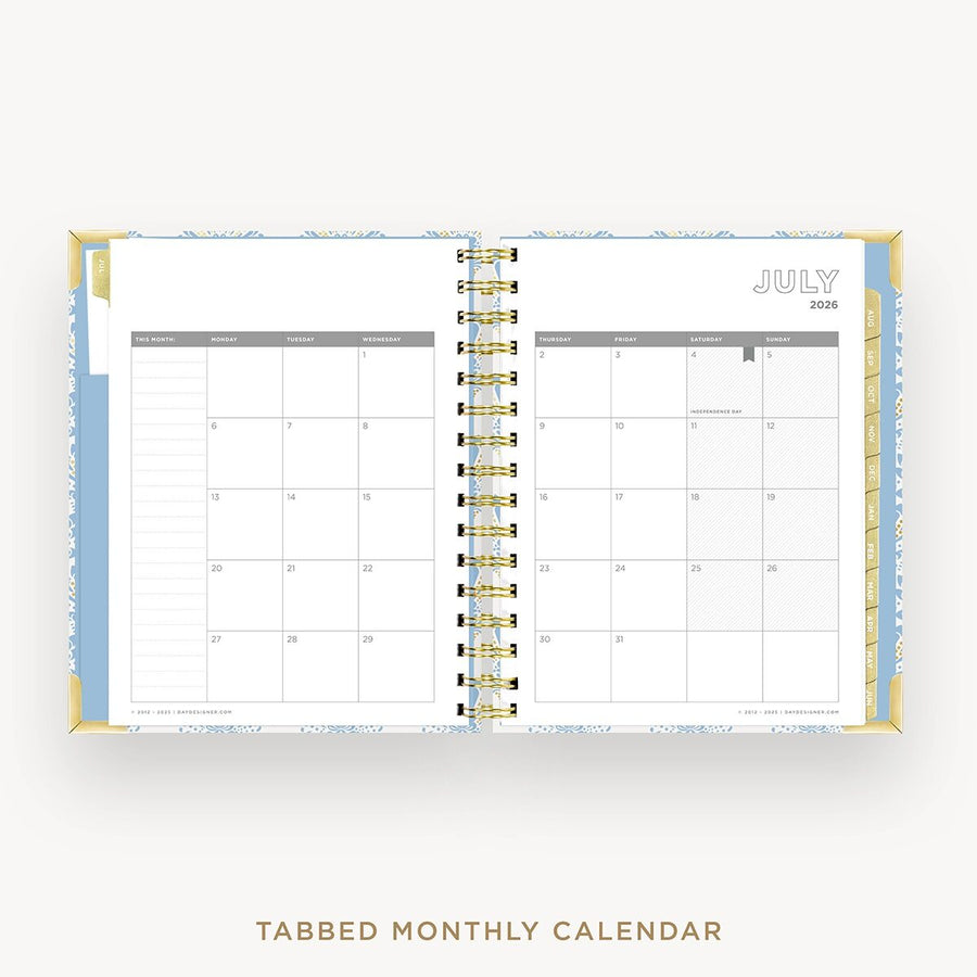 Day Designer 2026-27 mini weekly planner: Grand Shell cover with monthly calendar