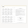 Calendar reference page with text on a white background