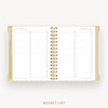 Day Designer 2026-27 mini weekly planner: Ticking Stripe cover with bucket list