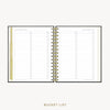 Day Designer 2026-27 mini weekly planner: Classic Black Pebble Texture cover with bucket list