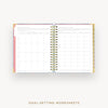 Day Designer 2026-27 daily planner: Olivia Damask cover with goals worksheet