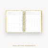 Day Designer 2026-27 daily planner: Lemon Floral Sage cover with goals worksheet