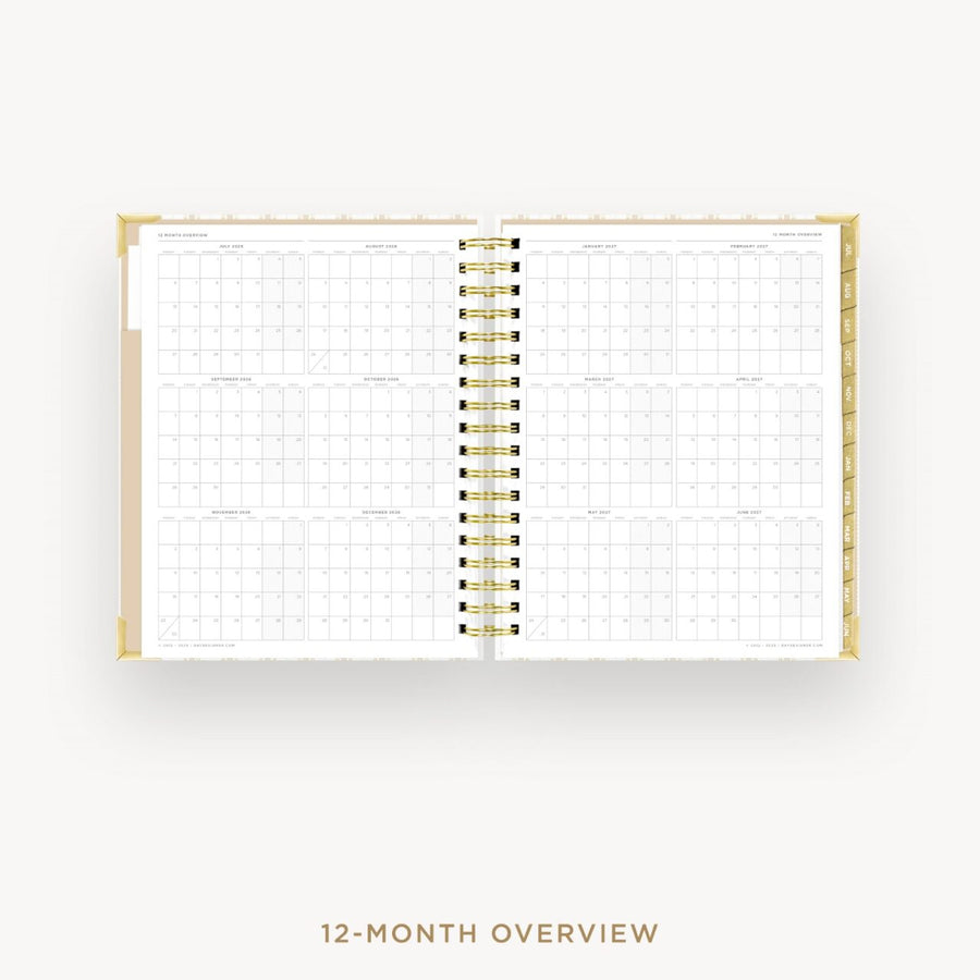 Day Designer 2026-27 daily planner: Ticking Stripe cover with 12 month calendar