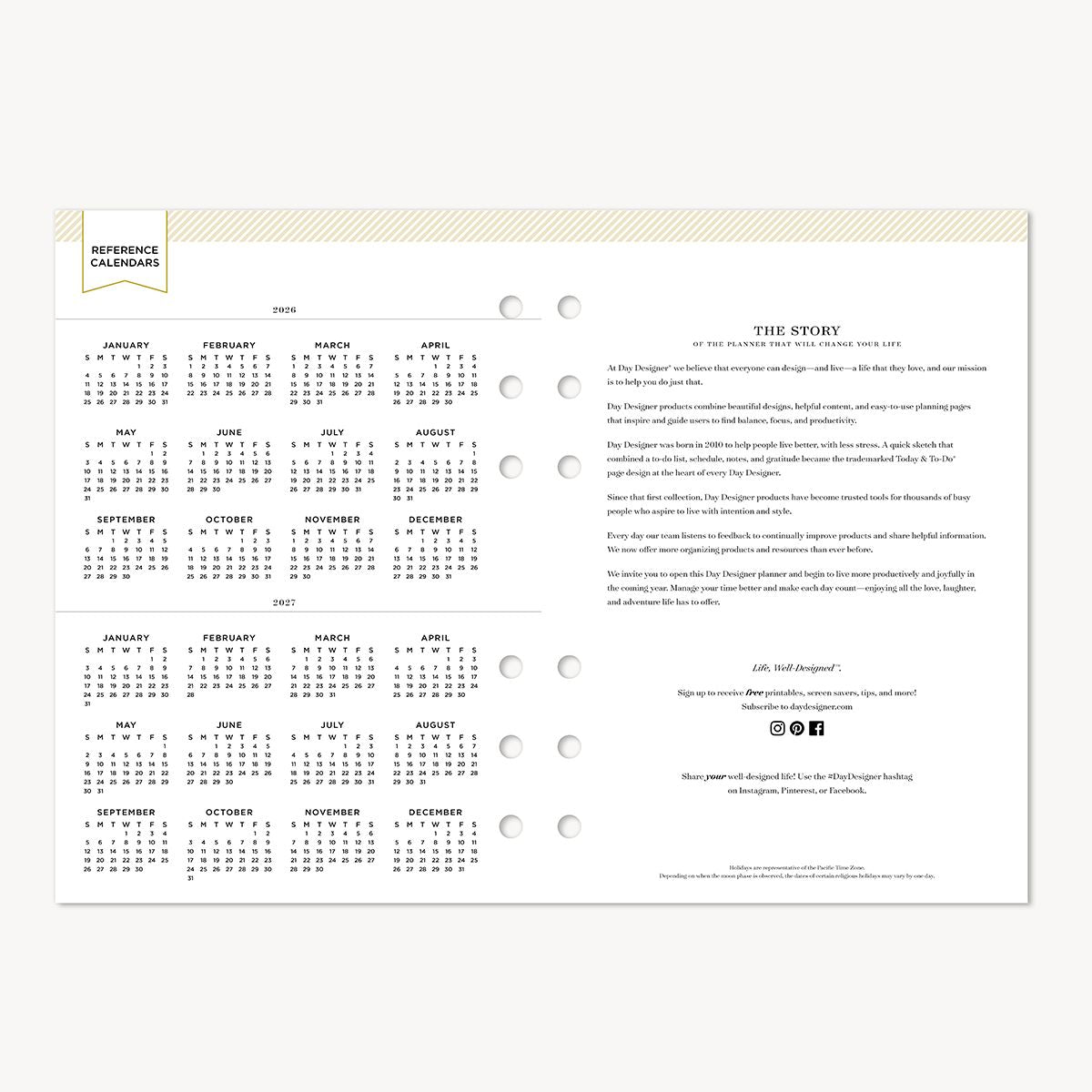 A5 Planner Inserts: 2026 Weekly/Monthly A5 (Calendar Year)