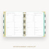 Day Designer 2026-27 mini weekly planner: Black Stripe cover with entertainment party planner