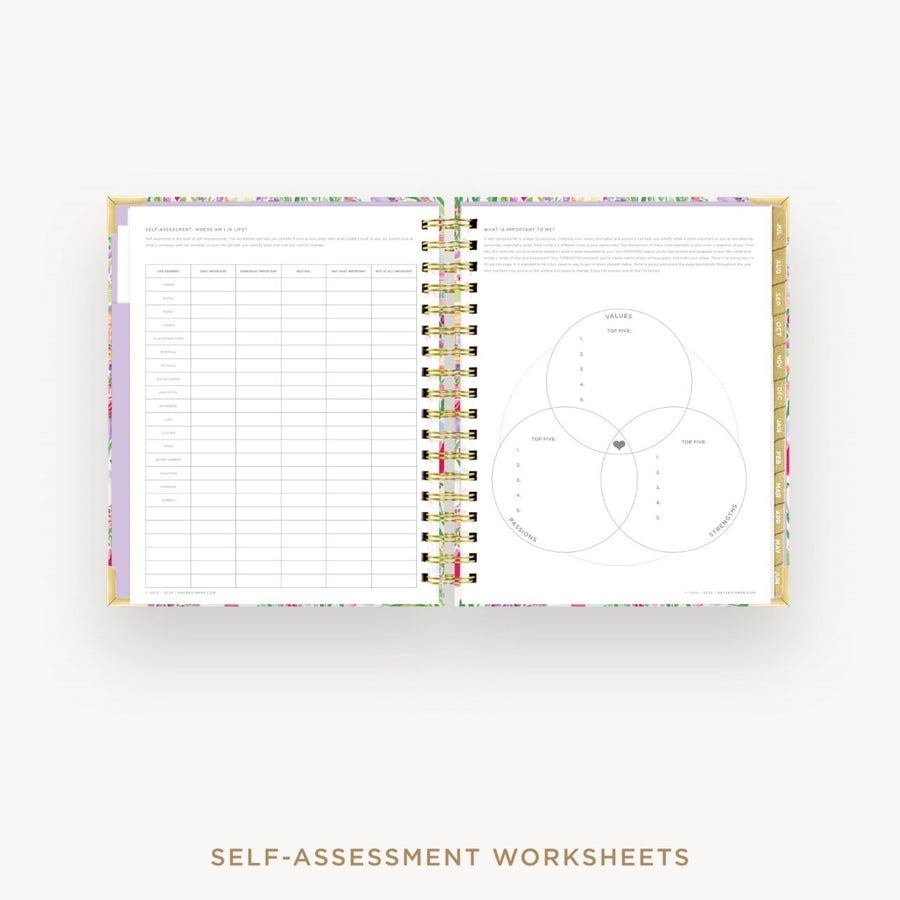 Day Designer 2026-27 daily planner: Belle Vie cover with self assessment worksheet