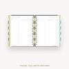 Day Designer 2026-27 weekly planner: Black Stripe cover with thank you notes pages