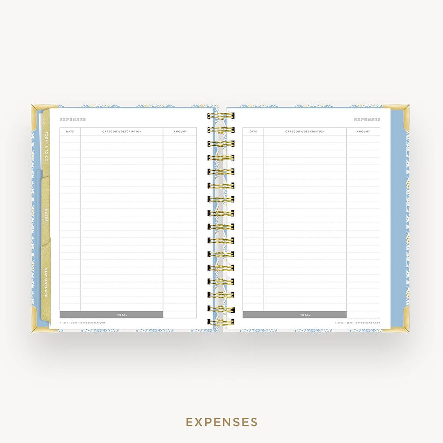Day Designer 2026-27 mini weekly planner: Grand Shell cover with expense tracking pages