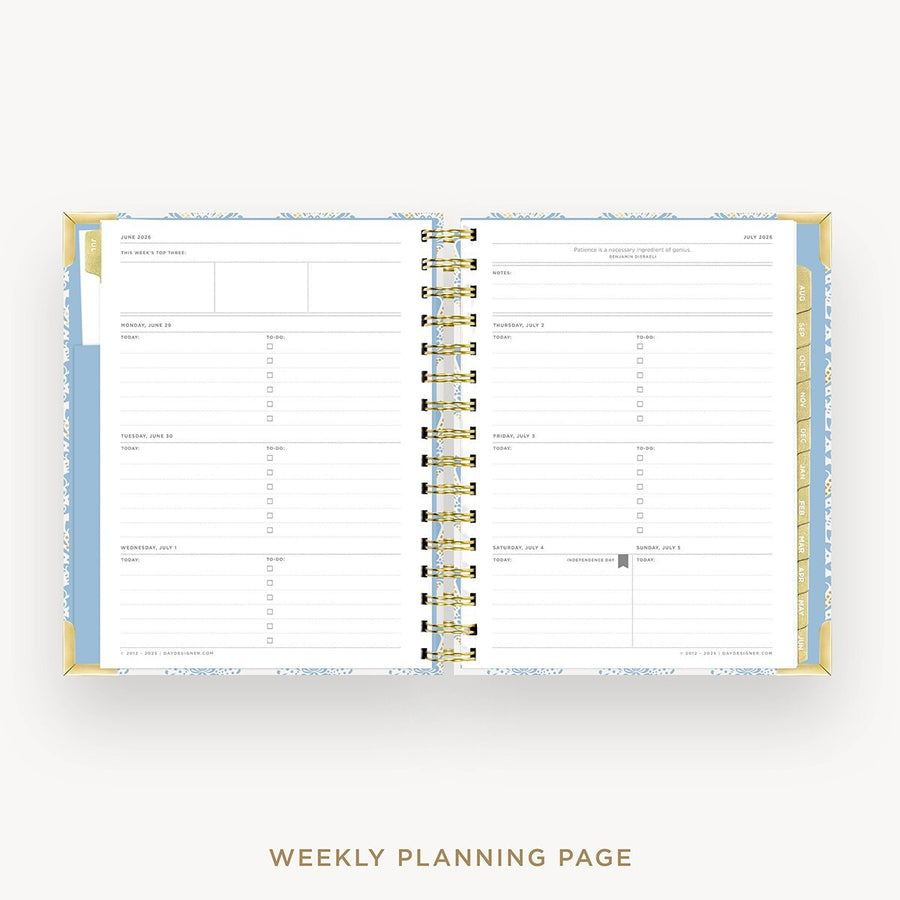 Day Designer 2026-27 mini weekly planner: Grand Shell cover with weekly planning pages