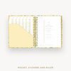 Day Designer 2026-27 daily planner: Lemon Floral Sage cover with pocket and gold stickers