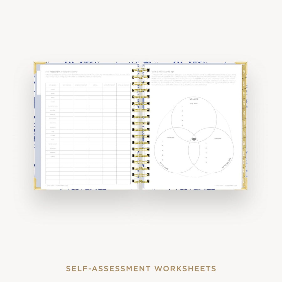 Day Designer 2026-27 daily planner: Swan Lake cover with self assessment worksheet