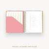 Day Designer 2026-27 daily planner: Olivia Damask cover with pocket and gold stickers