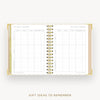 Day Designer 2026-27 mini weekly planner: Ticking Stripe cover with gift ideas pages