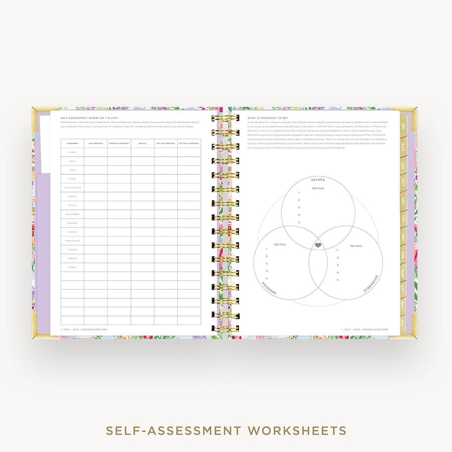 Day Designer 2026-27 mini weekly planner: Belle Vie cover with self assessment worksheet
