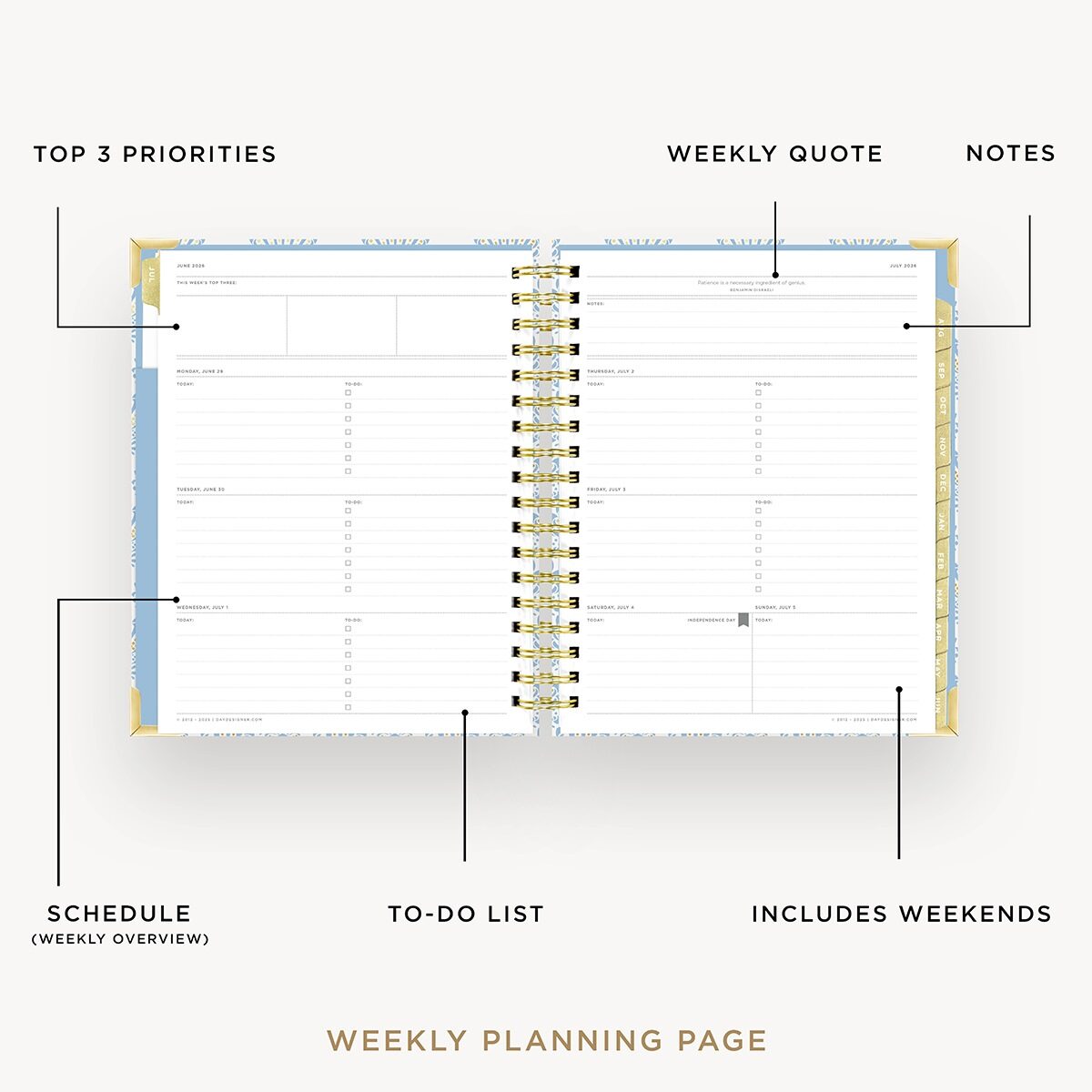 2026-27 Weekly Planner: Grand Shell