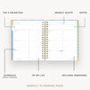 Day Designer 2026-27 weekly planner: Grand Shell opened with captions of contents
