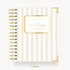 Day Designer 2026-27 mini weekly planner: Ticking Stripe hard cover, gold wire binding