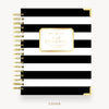 Day Designer 2026-27 daily planner: Black Stripe hard cover, gold wire binding