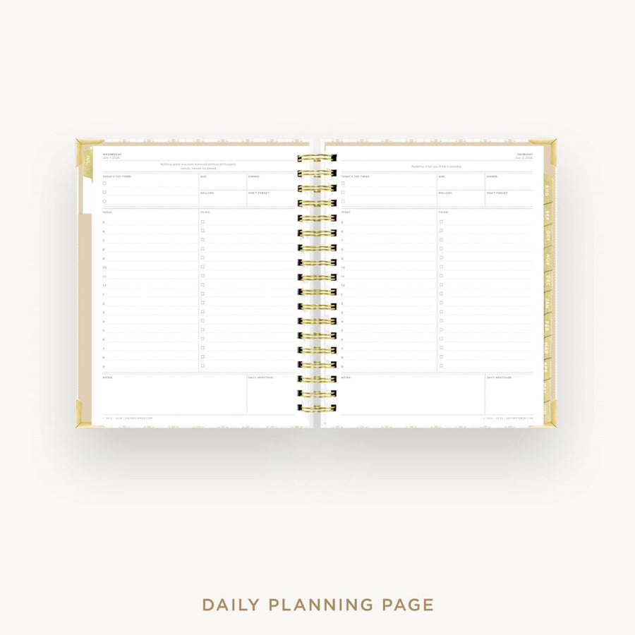 Day Designer 2026-27 daily planner: Ticking Stripe cover with daily planning page