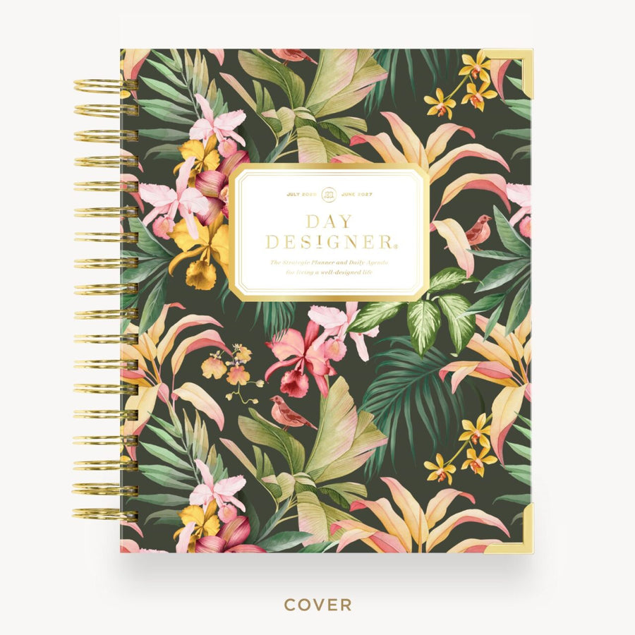 Day Designer 2026-27 daily planner: Martinique hard cover, gold wire binding