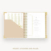 Day Designer 2026-27 mini weekly planner: Ticking Stripe cover with pocket and gold stickers