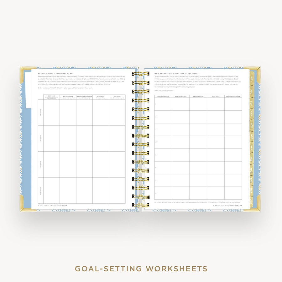 Day Designer 2026-27 mini weekly planner: Grand Shell cover with goals worksheet