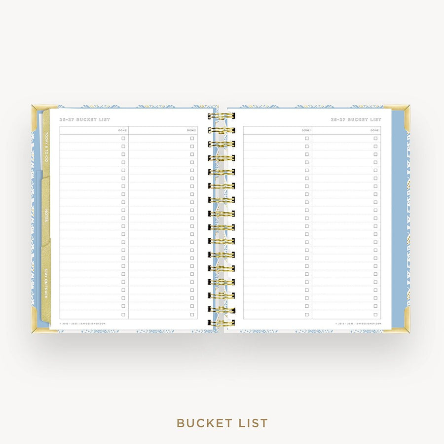 Day Designer 2026-27 mini weekly planner: Grand Shell cover with bucket list