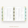 Day Designer 2026-27 mini weekly planner: Black Stripe cover with packing checklist