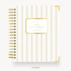 Day Designer 2026-27 daily planner: Ticking Stripe hard cover, gold wire binding