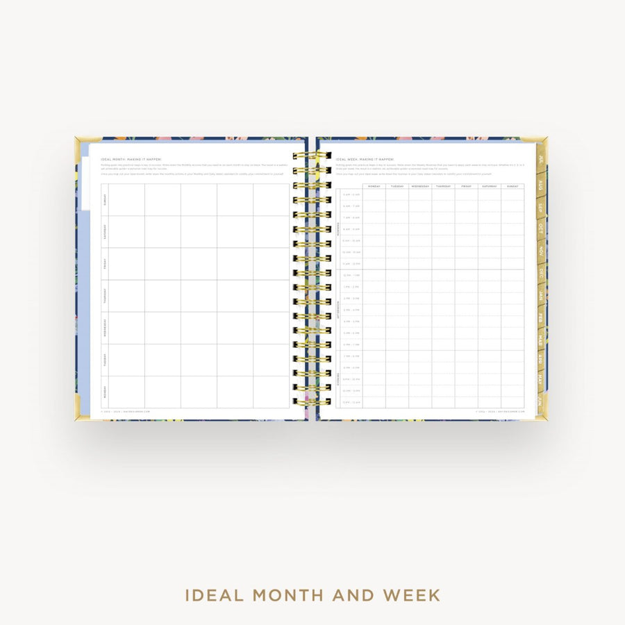 Day Designer 2026-27 daily planner: Day Lily cover with ideal week worksheet