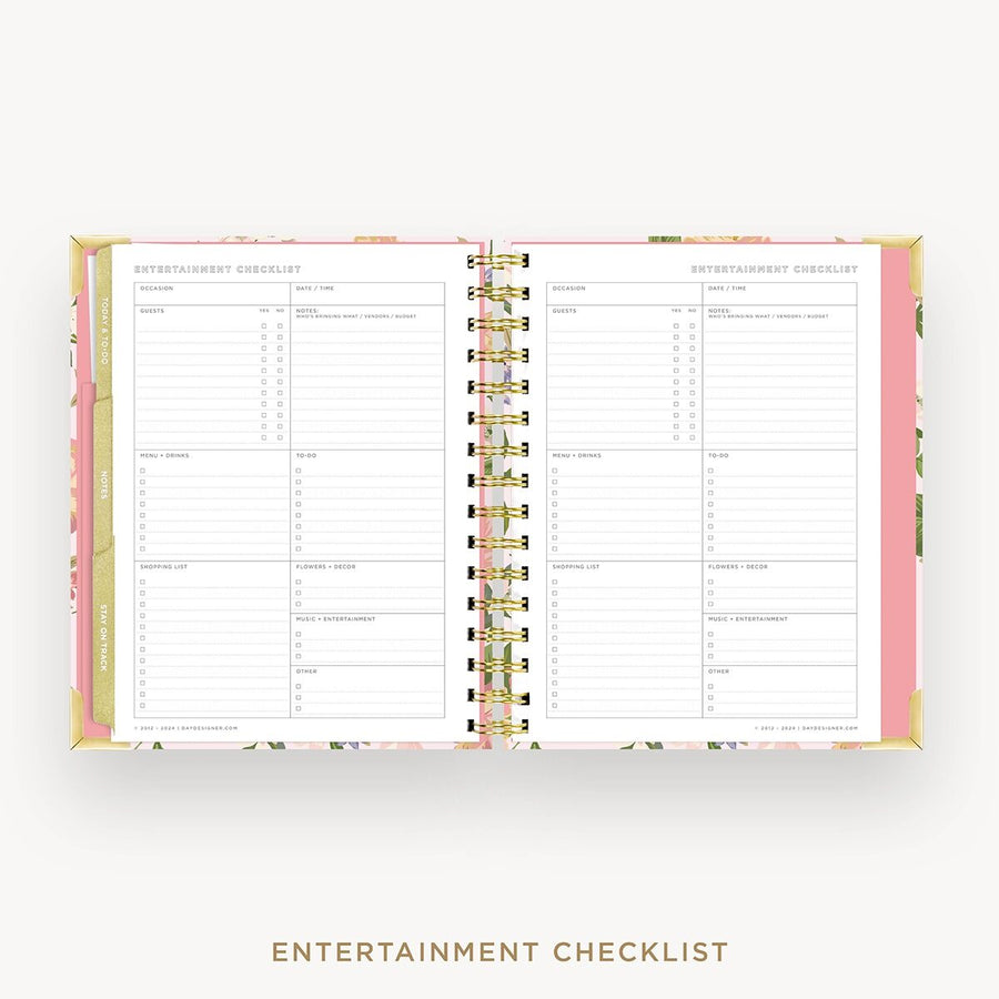 Day Designer 2026-27 mini weekly planner: Heirloom cover with entertainment party planner