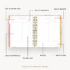 Day Designer 2026-27 daily planner: Heirloom opened with captions of contents