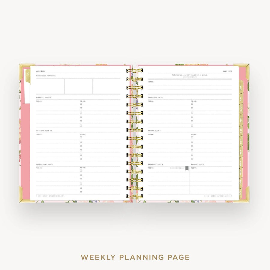 Day Designer 2026-27 mini weekly planner: Heirloom cover with weekly planning pages