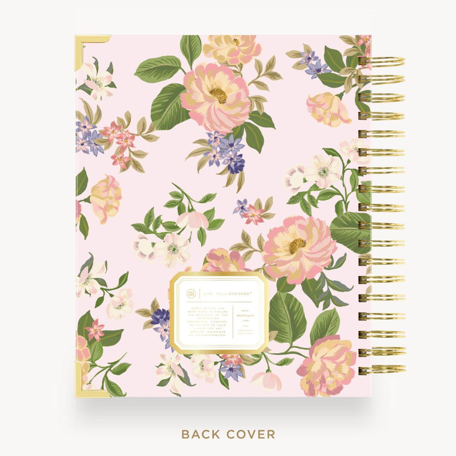 Day Designer 2026-27 daily planner: Heirloom back cover with gold detail