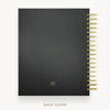 Day Designer 2026-27 weekly planner: Classic Black Pebble Texture cover with back cover with gold detail