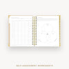 Day Designer 2026-27 weekly planner: Ticking Stripe cover with self assessment worksheet