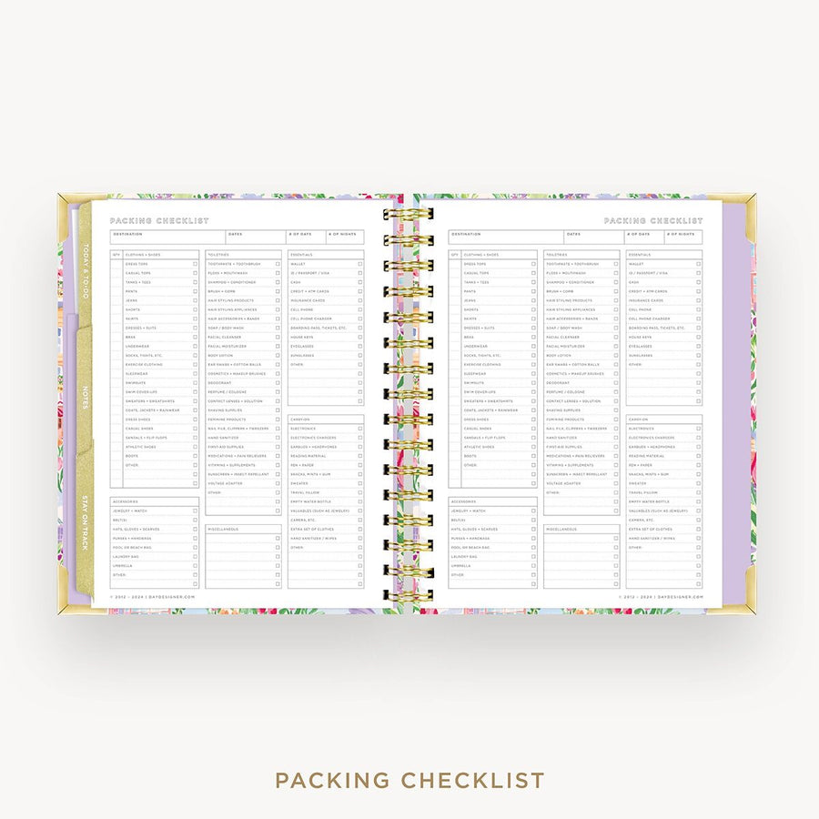 Day Designer 2026-27 mini weekly planner: Belle Vie cover with packing checklist