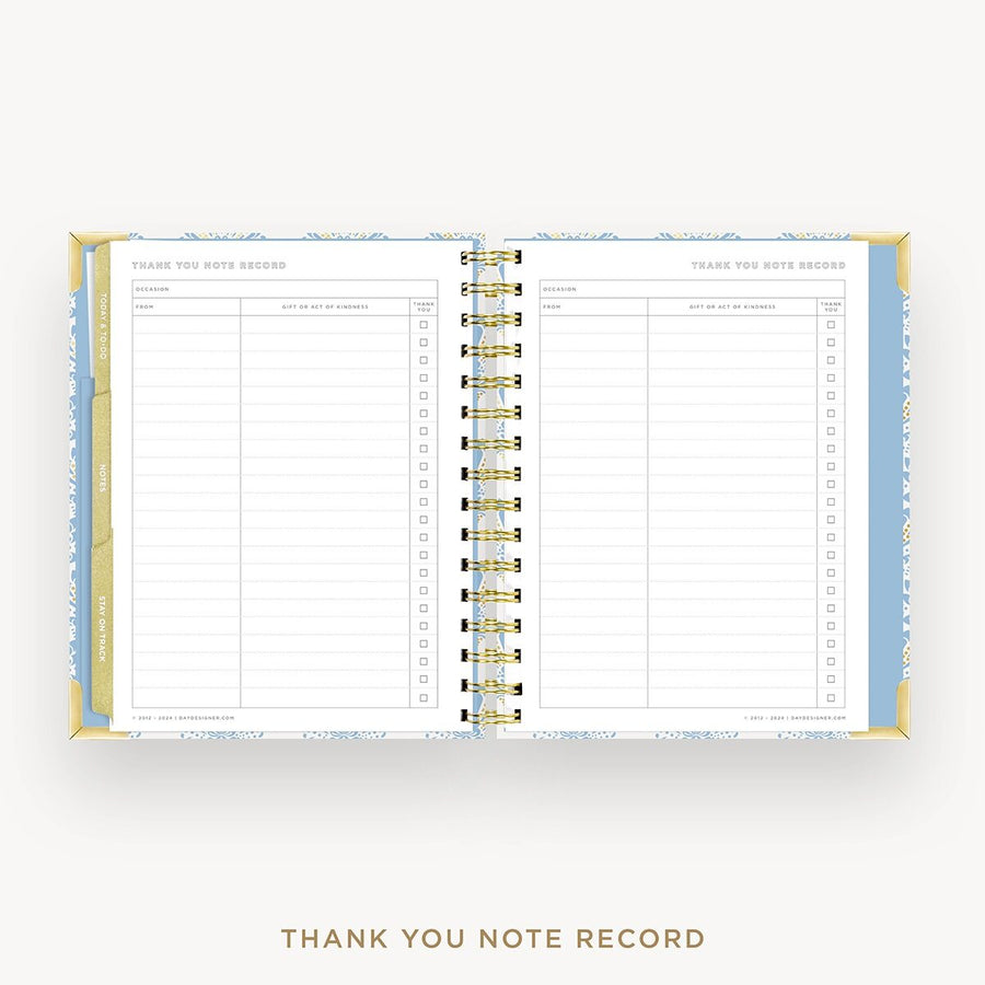 Day Designer 2026-27 mini weekly planner: Grand Shell cover with thank you notes pages