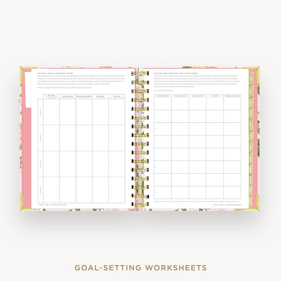 Day Designer 2026-27 mini weekly planner: Heirloom cover with goals worksheet