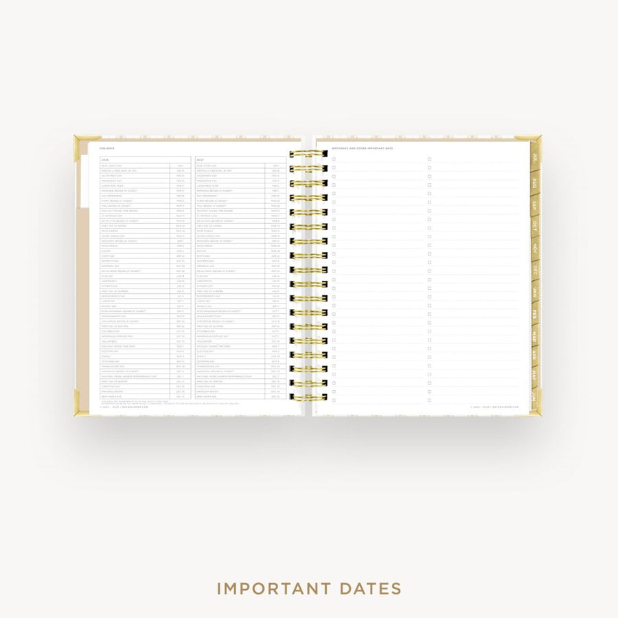 Day Designer 2026-27 daily planner: Ticking Stripe cover with holidays