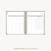Day Designer 2026-27 weekly planner: Classic Black Pebble Texture cover with monthly calendar